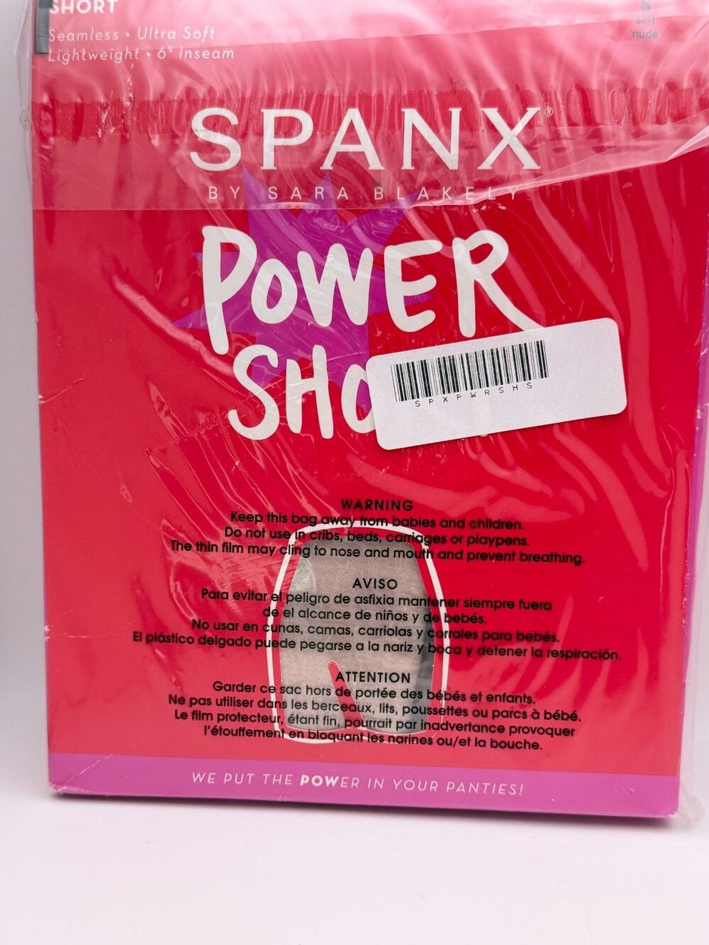 Spanx Power Short Shaper Seamless Lightweight 6" Inseam Ultra Soft Womens Size S